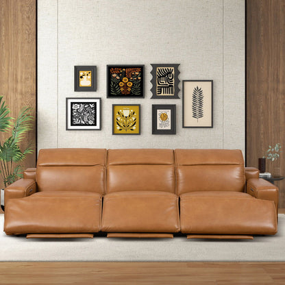 Urbana - Triple Power Recliner Sofa - Tan Ashcroft Furniture