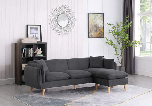 Brayden - Fabric Sectional Sofa Chaise Lilola Home