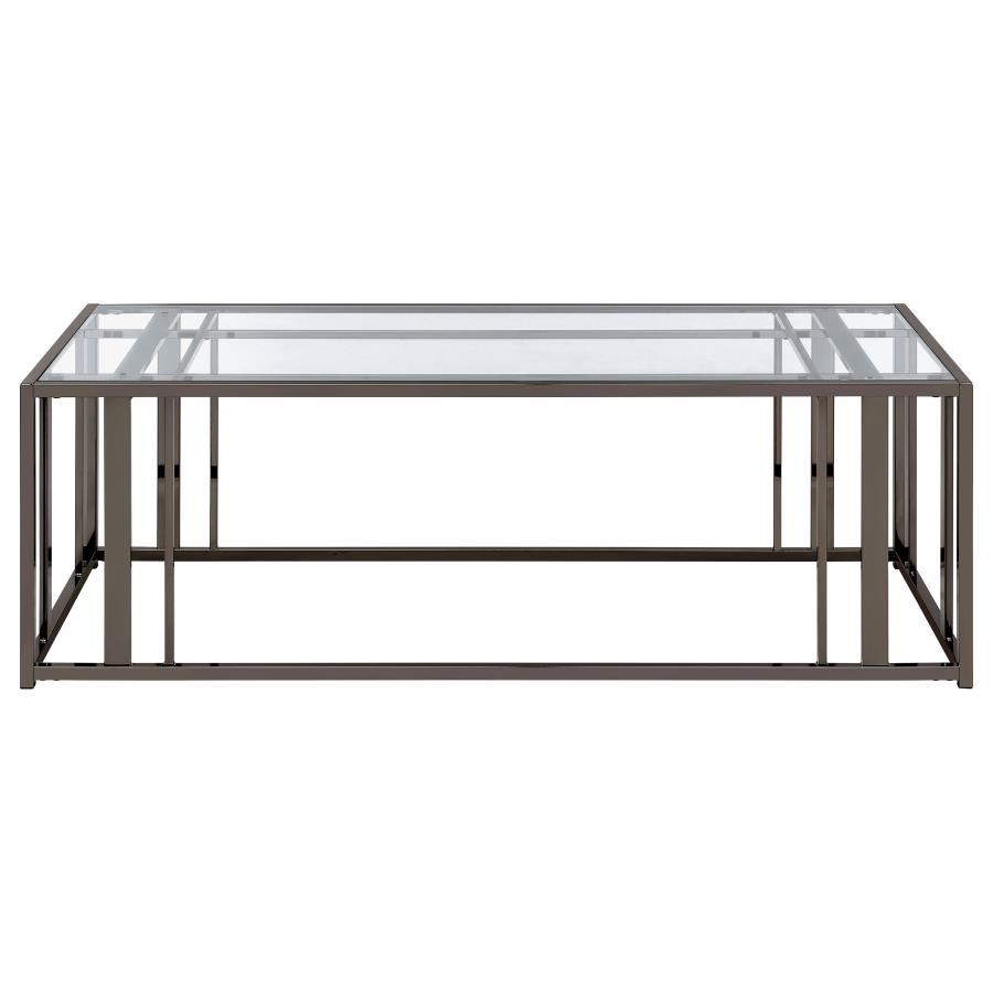 Adri - Rectangular Glass Top Coffee Table Coaster Fine Furniture