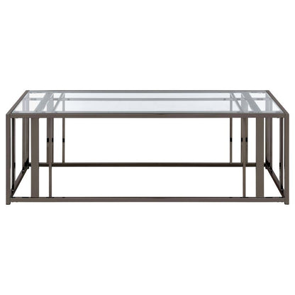 Adri - Rectangular Glass Top Coffee Table Coaster Fine Furniture
