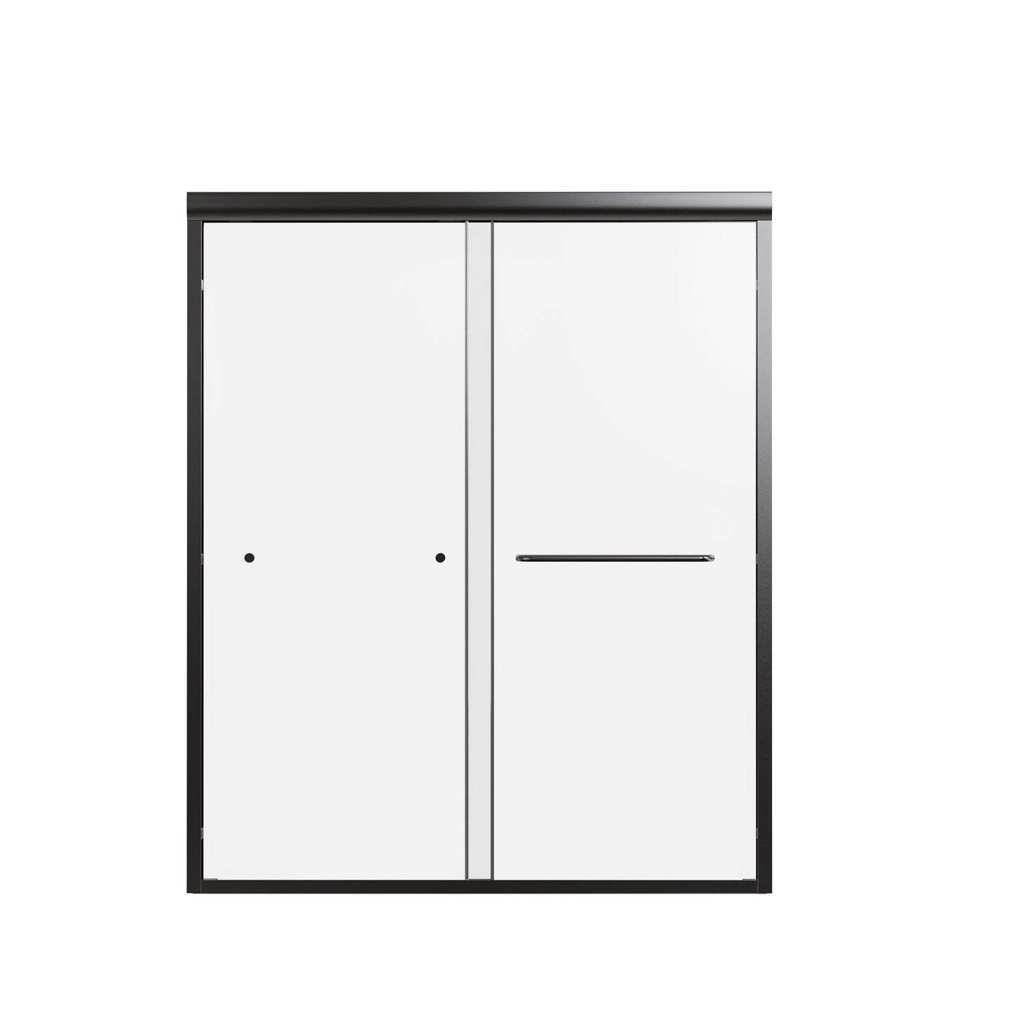 Semi-Frameless Double Sliding Shower Door, Bypass Shower Door, 1 / 4" (6Mm) Thick SGCC Tempered Glass Door Daily Nest