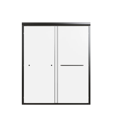 Semi-Frameless Double Sliding Shower Door, Bypass Shower Door, 1 / 4" (6Mm) Thick SGCC Tempered Glass Door Daily Nest