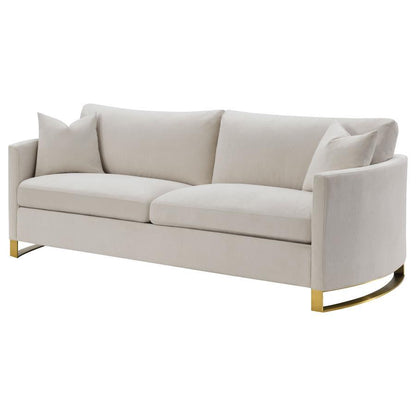 Corliss - Upholstered Arched Arm Sofa CoasterElevations