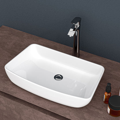 Rectangular Vessel Bathroom Sink - White Daily Nest