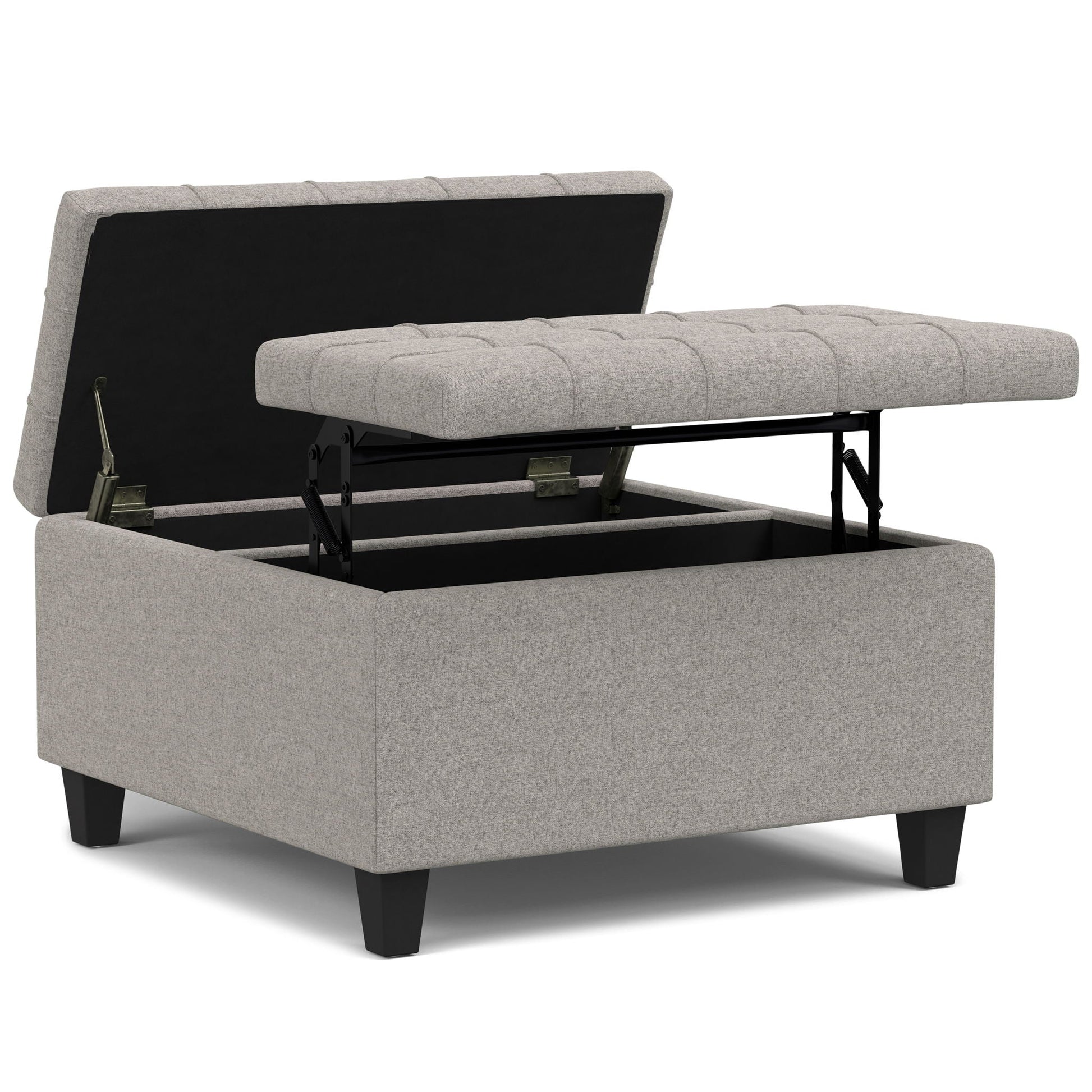 Harrison - Upholstered Coffee Table Storage Ottoman Simpli-Home