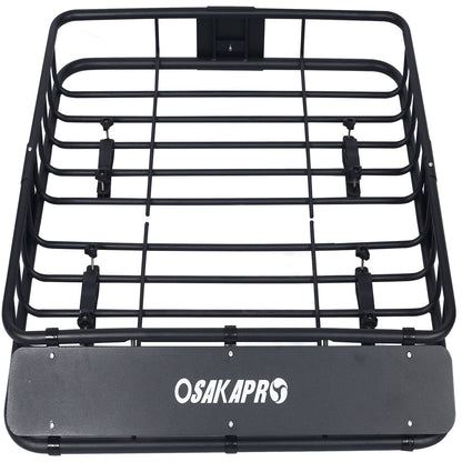 Motoring Rooftop Cargo Carrier Basket Steel, Universal Fit Roof Rack Daily Nest
