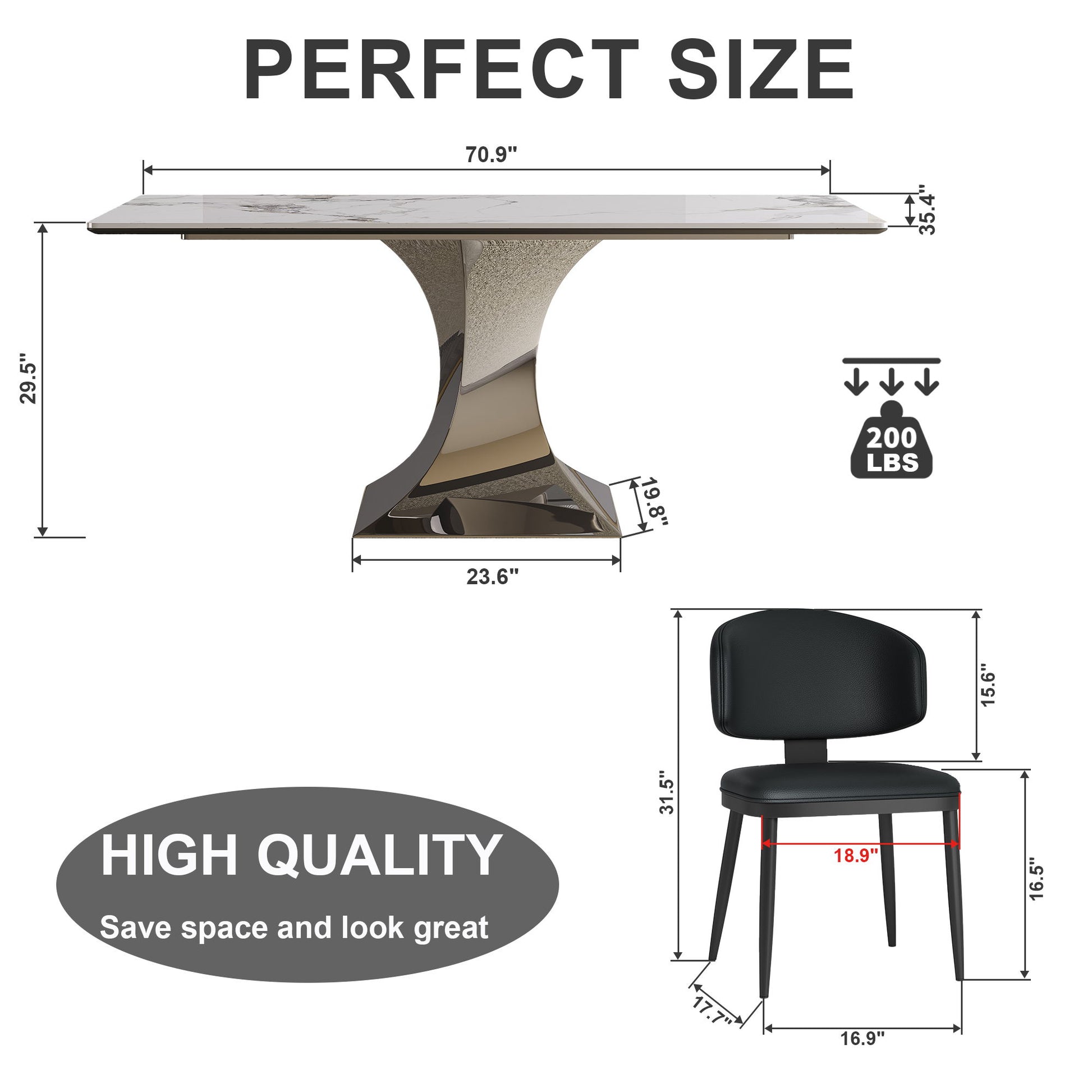 Modern Rectangular Dining Table For 6 With Chairs Home Essentials