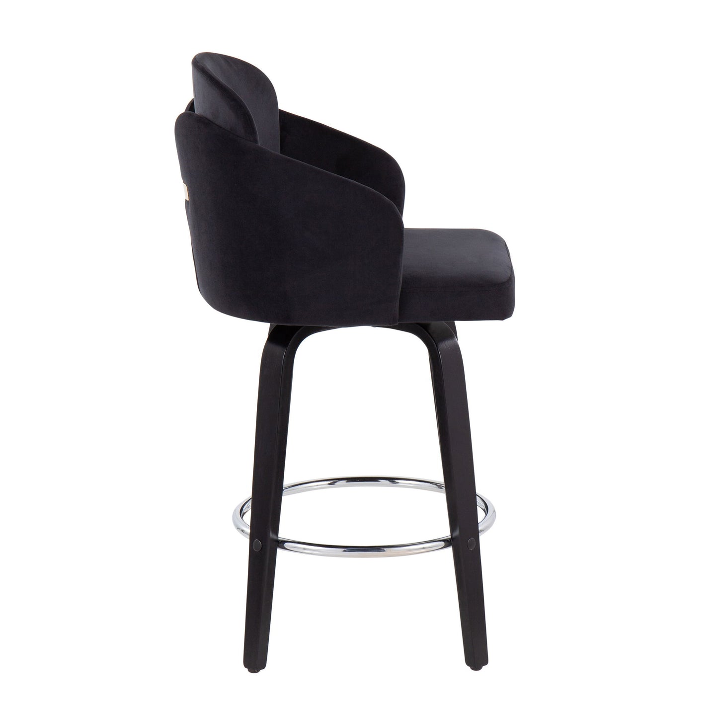 Dahlia - Contemporary Counter Stool Round Footrest (Set of 2) Lumi Source