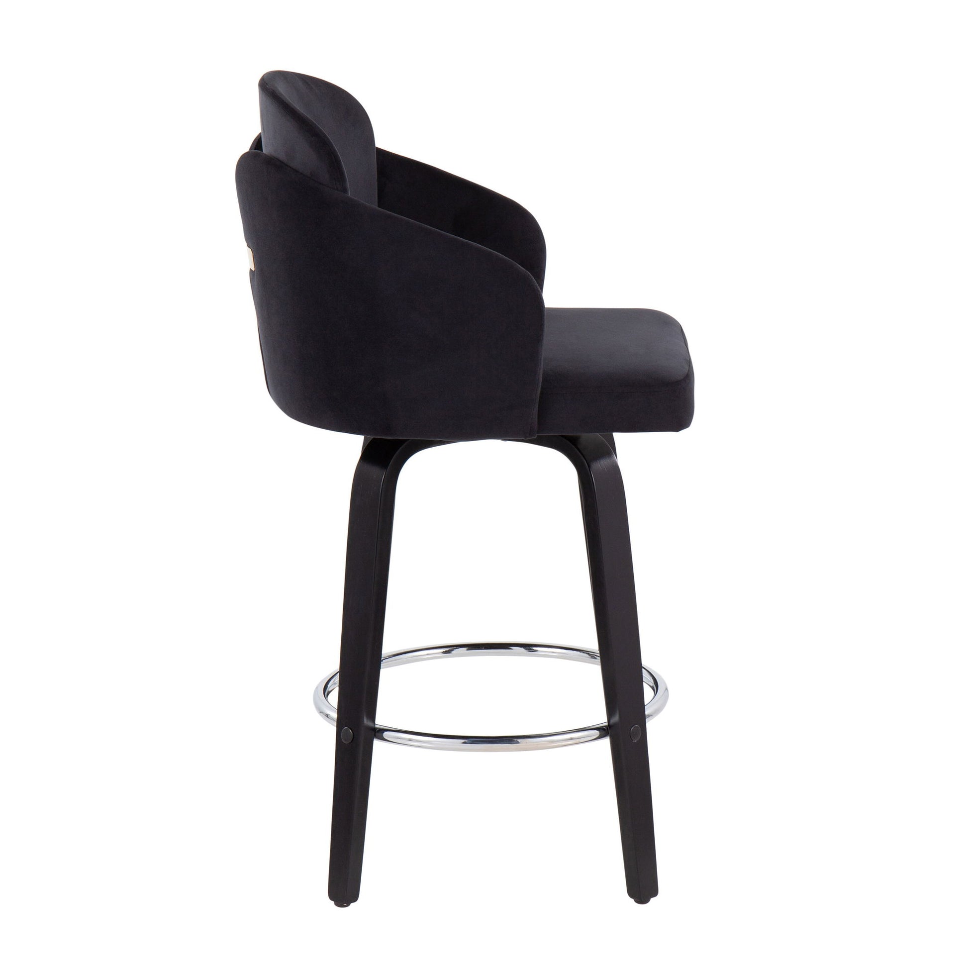 Dahlia - Contemporary Counter Stool Round Footrest (Set of 2) Lumi Source