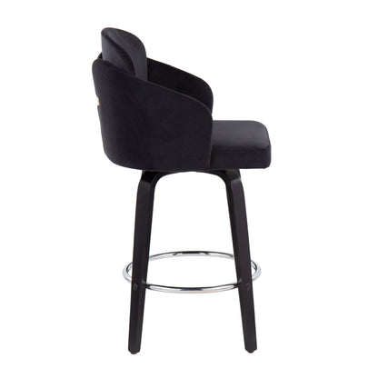 Dahlia - Contemporary Counter Stool Round Footrest (Set of 2) Lumi Source