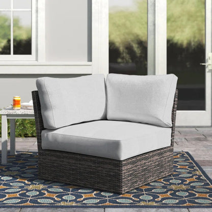 Shick - Corner Wedge Patio Chair With Cushions LSI Patio Furniture
