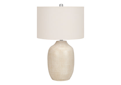 Table Lamp, Lighting, Ceramic, Contemporary - Cream 8th Street