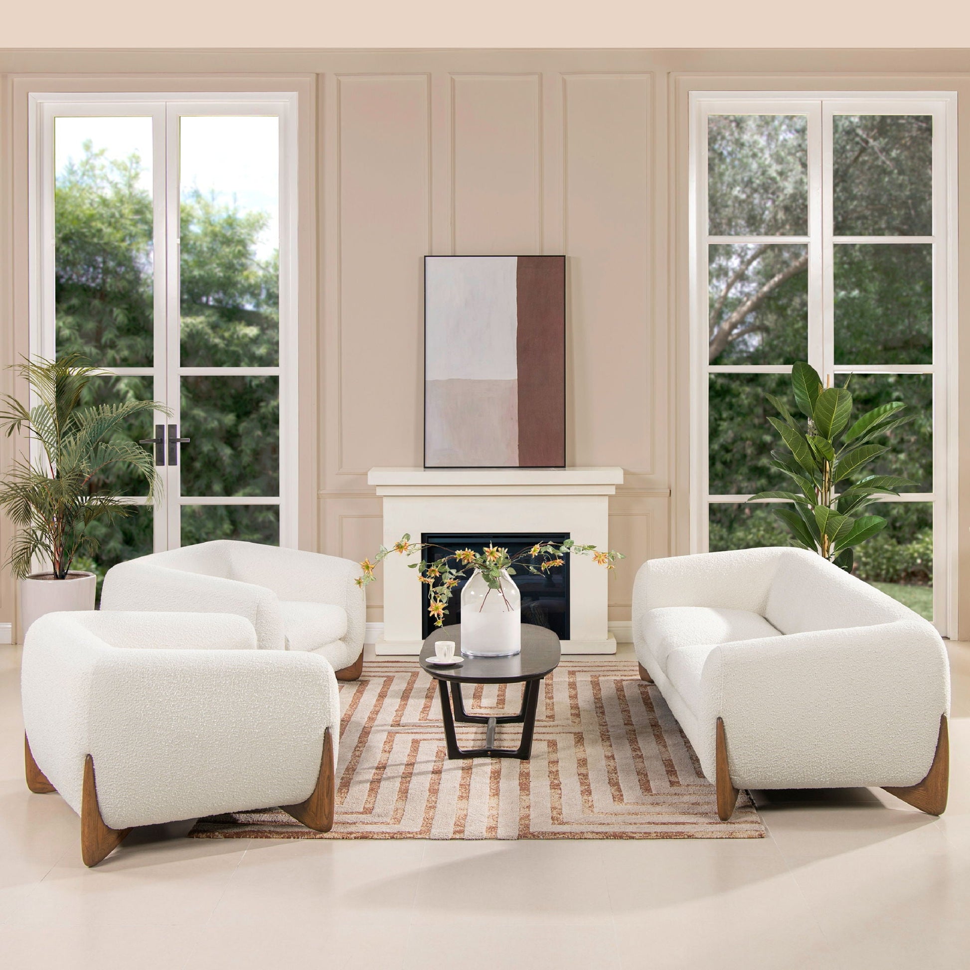 Alpine - Sherpa Arm Chair Jennifer Taylor Home