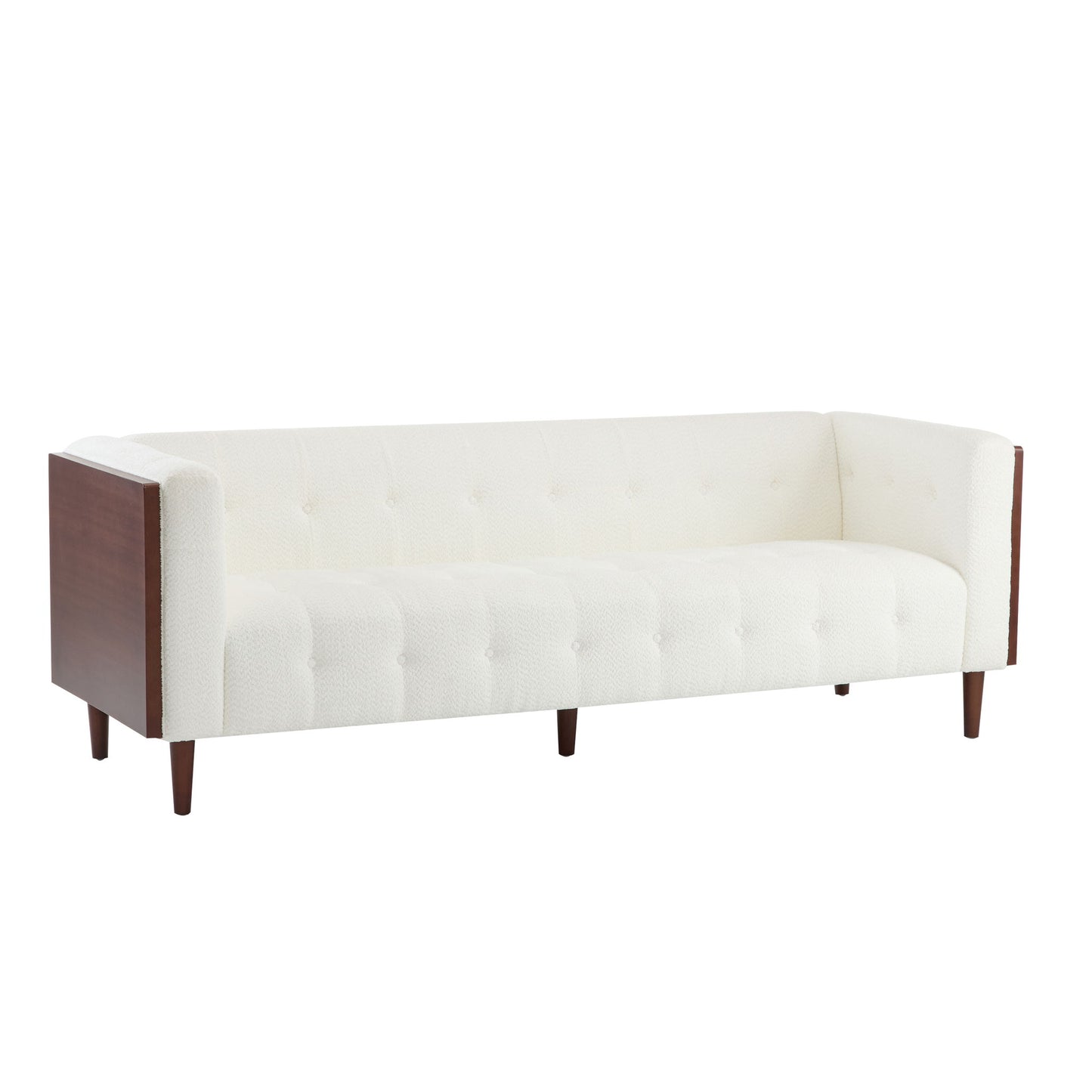 Contemporary 3 Seater Sofa With Tufted Design Noble House