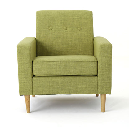 Nebulize - Upholstered Fabric Club Chair With Button Tufted And Square Off Arm And Back Noble House