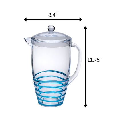 Swirl Unbreakable Plastic Water Pitcher With Lid And Spout Daily Nest