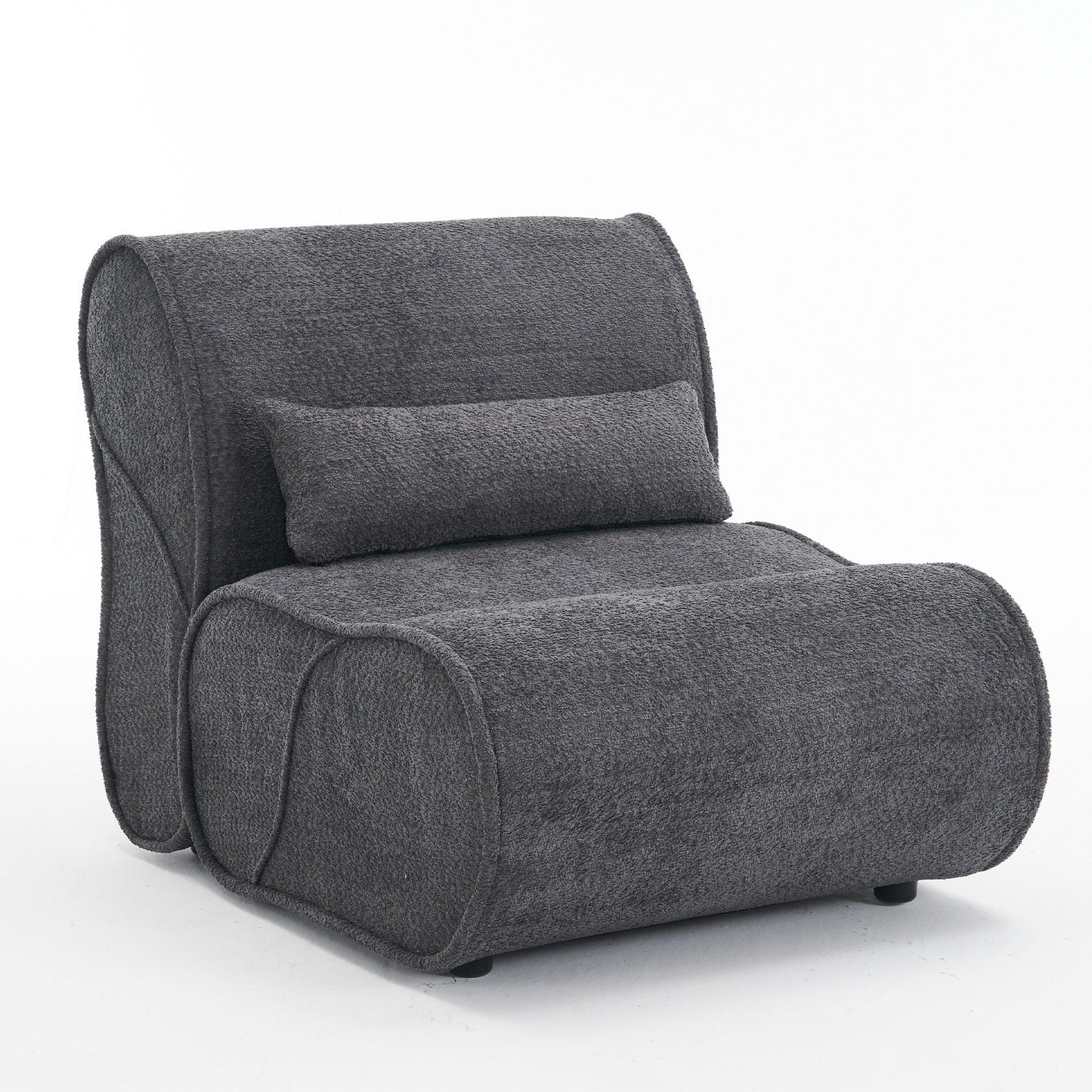 Soft Pellet Velvet Recliner, Comfortable Lounge Chair With Waist Pack Padding, Modern Design, Ideal For Living Room Home Essentials