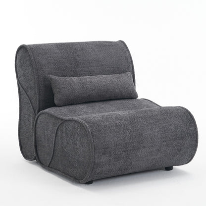 Soft Pellet Velvet Recliner, Comfortable Lounge Chair With Waist Pack Padding, Modern Design, Ideal For Living Room Home Essentials