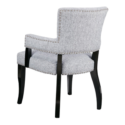 Elegant Arm Dining Chair With Brass Nail Head Detailing JLA