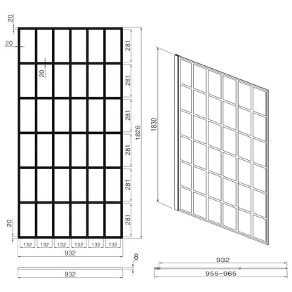 Frameless Fixed Shower Door, Open Entry Design Daily Nest