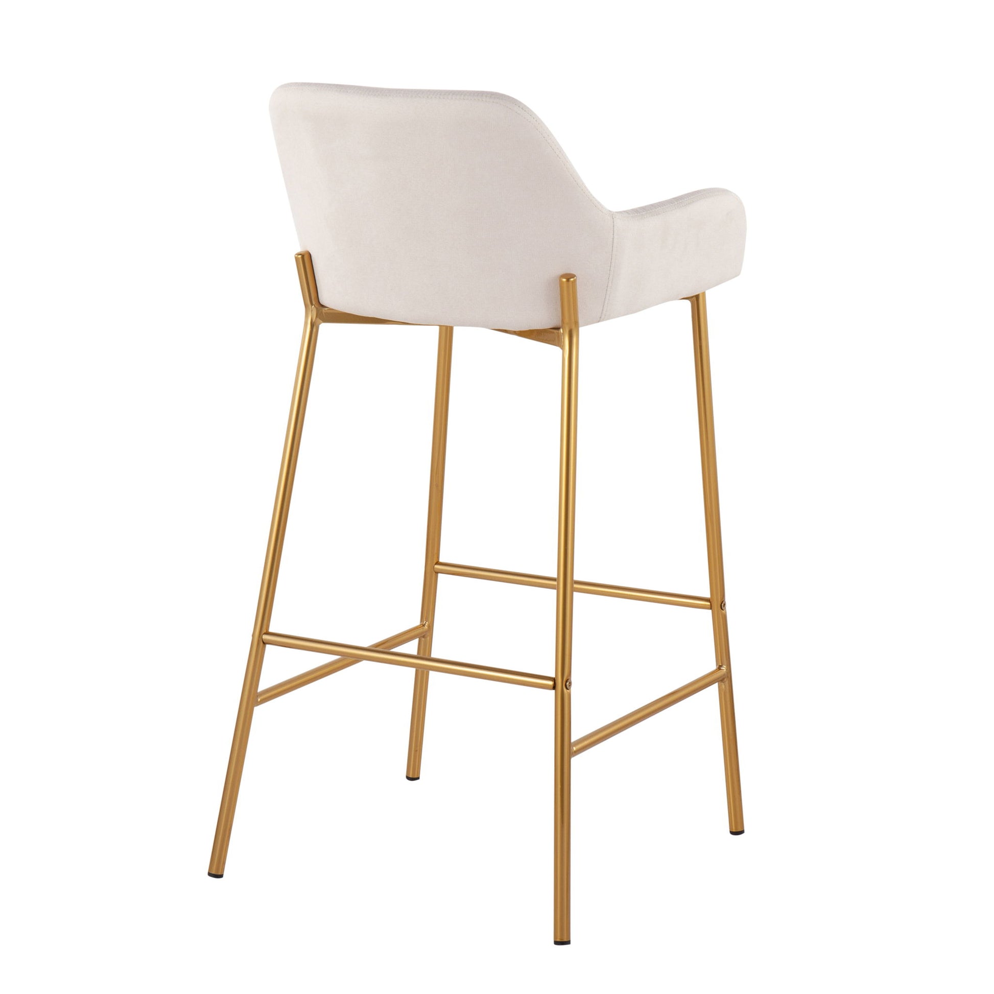 Daniella - Contemporary / Glam Fixed Height Bar Stool (Set of 2) Lumi Source