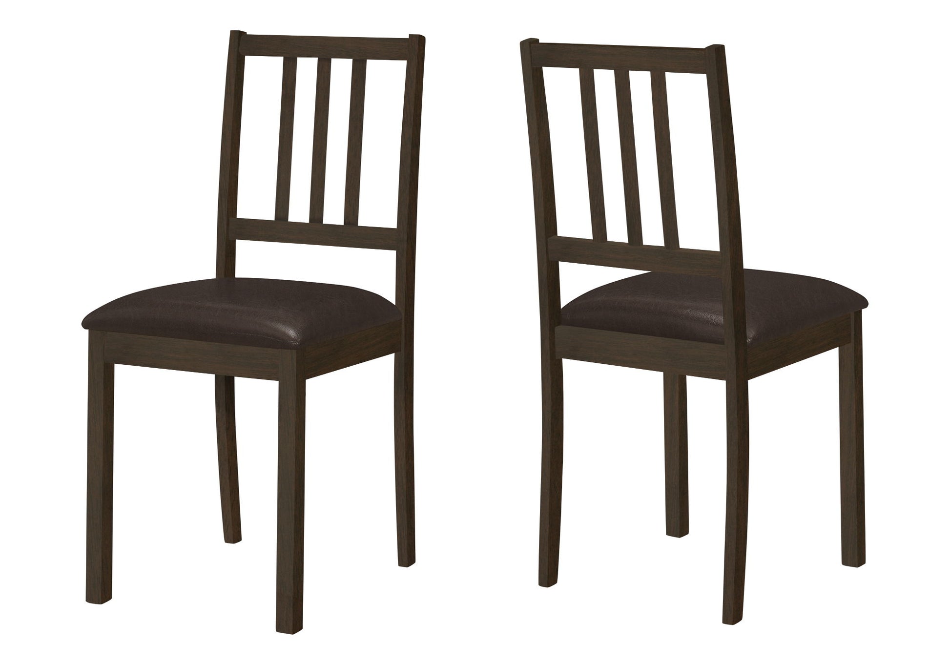 Dining Chair, Side, Upholstered For Dining Room, Transitional (Set of 2) - Brown 8th Street