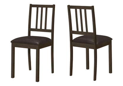Dining Chair, Side, Upholstered For Dining Room, Transitional (Set of 2) - Brown 8th Street
