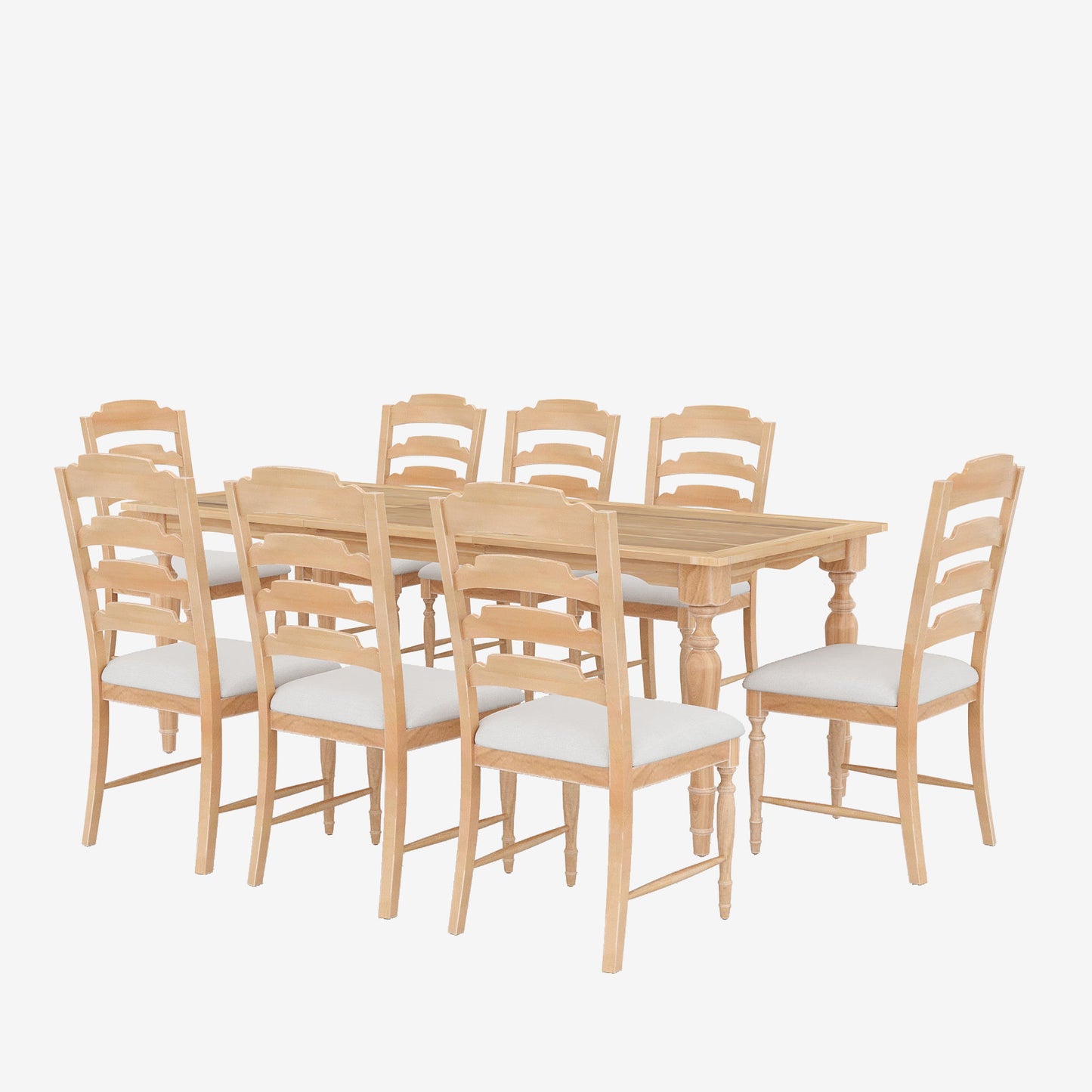 Topmax - Vintage Traditional Extendable Dining Table Set With Removable Leaf Hearth and Haven