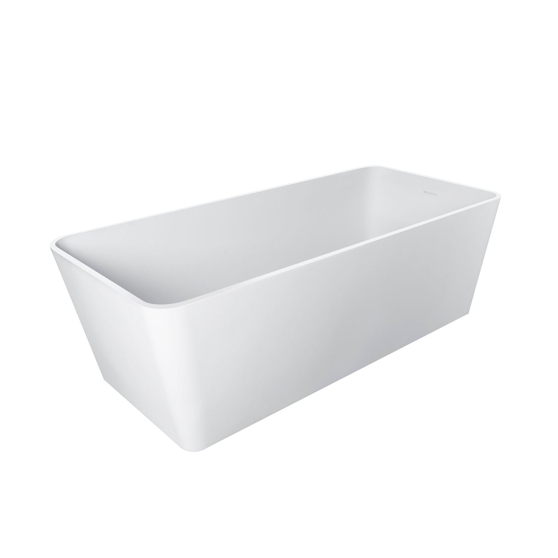Freestandingn And Solid Surface, Soaking Bathtub For Bathroom - Matte White Daily Nest