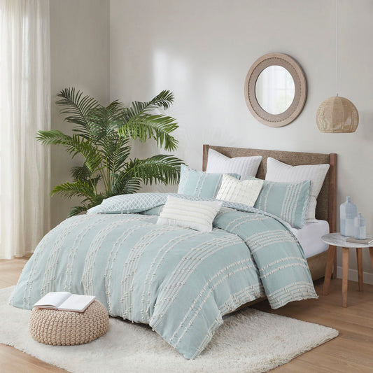 Kara - 3 Piece Comforter Set - Aqua