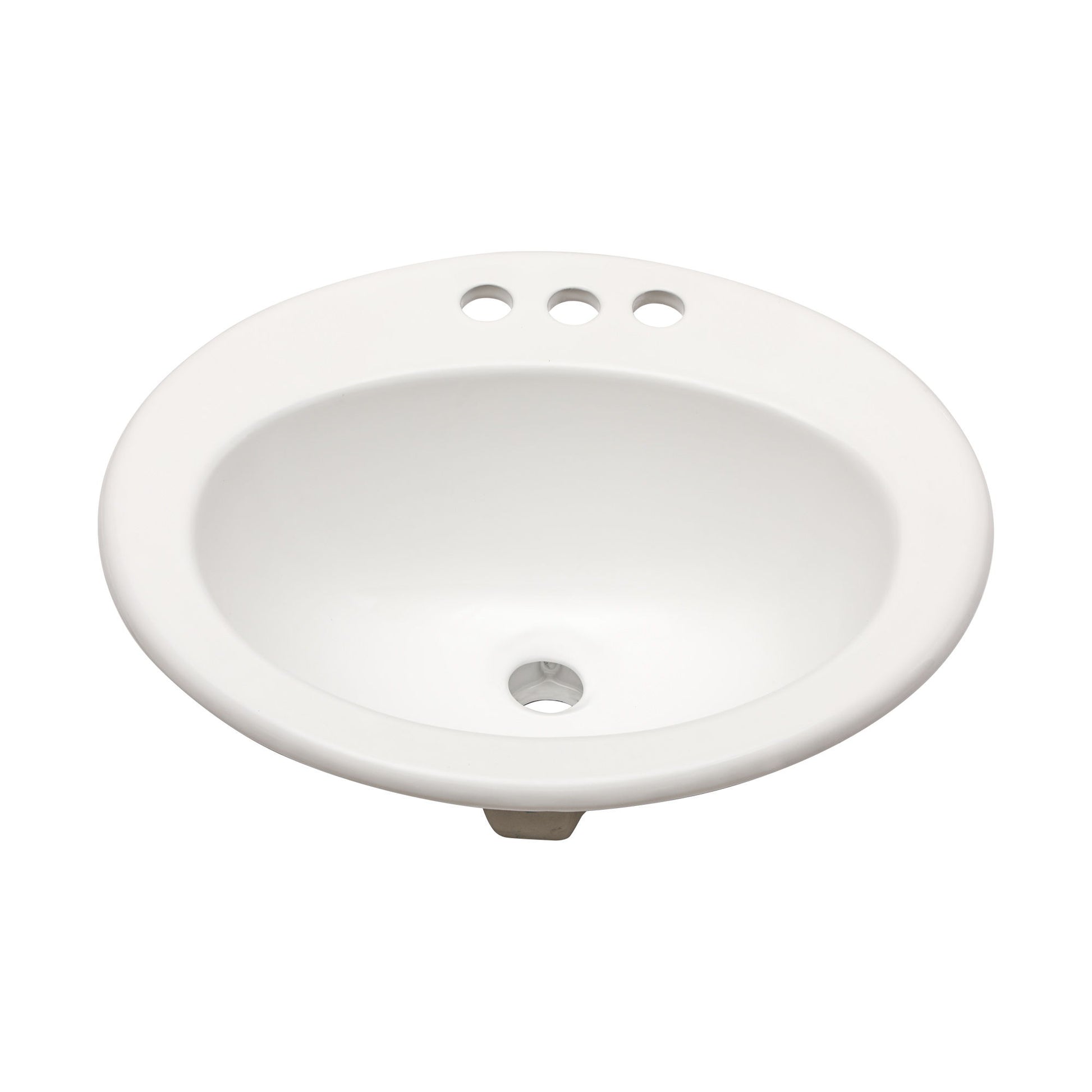 20 X 18" Modern Ceramic Oval Undermount Bathroom Sink With 3 Faucet Holes - White Daily Nest