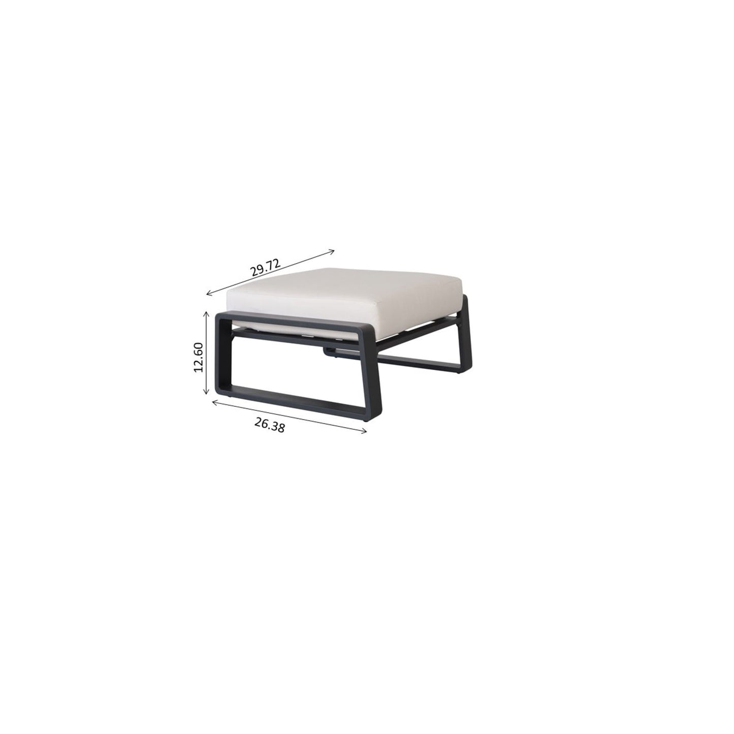 Pedal, Seat Cushion Tino Tino Ottomans (Set of 2) - Light Brown LSI Patio Furniture