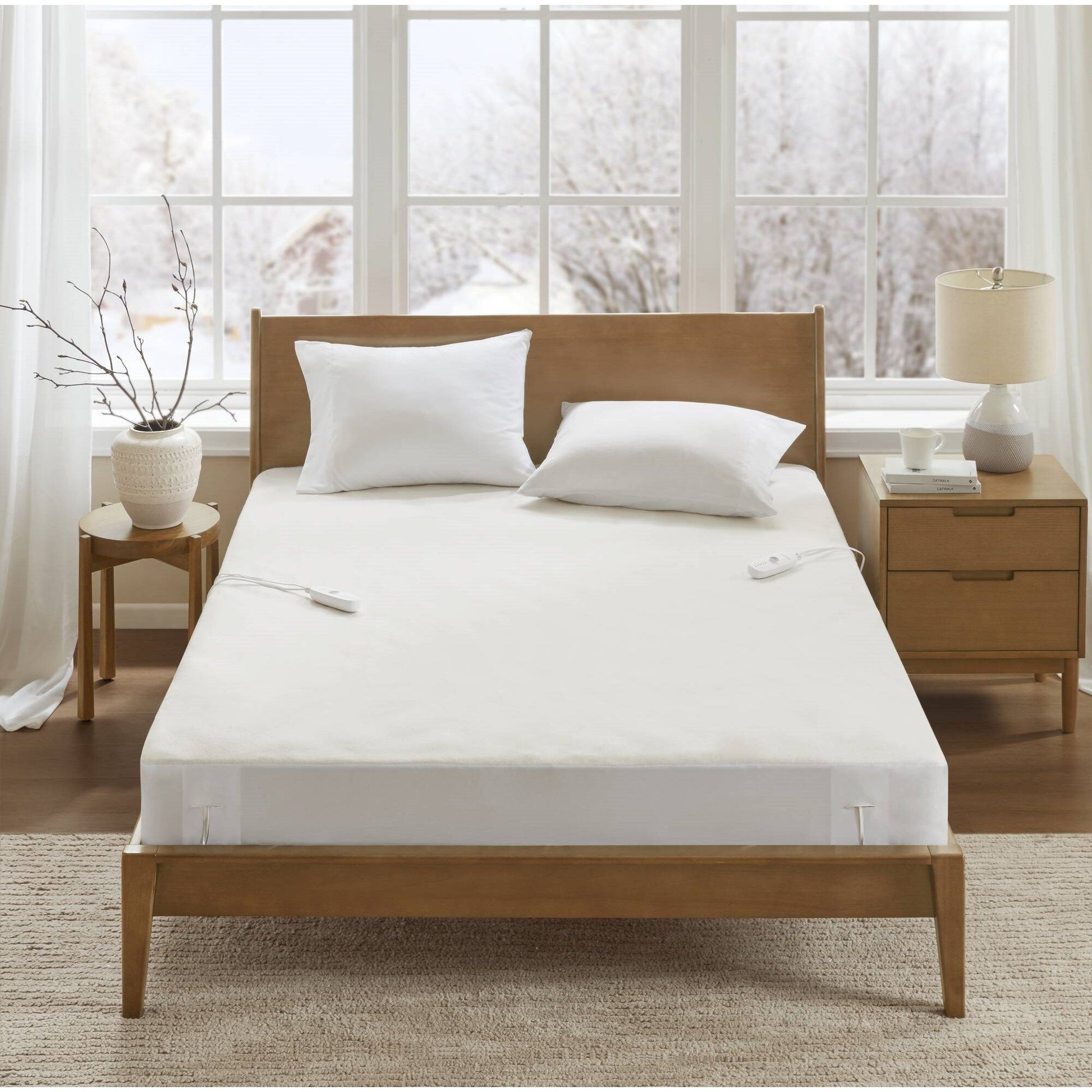 Nonwoven - King Heated Mattress Pad - White Beautyrest