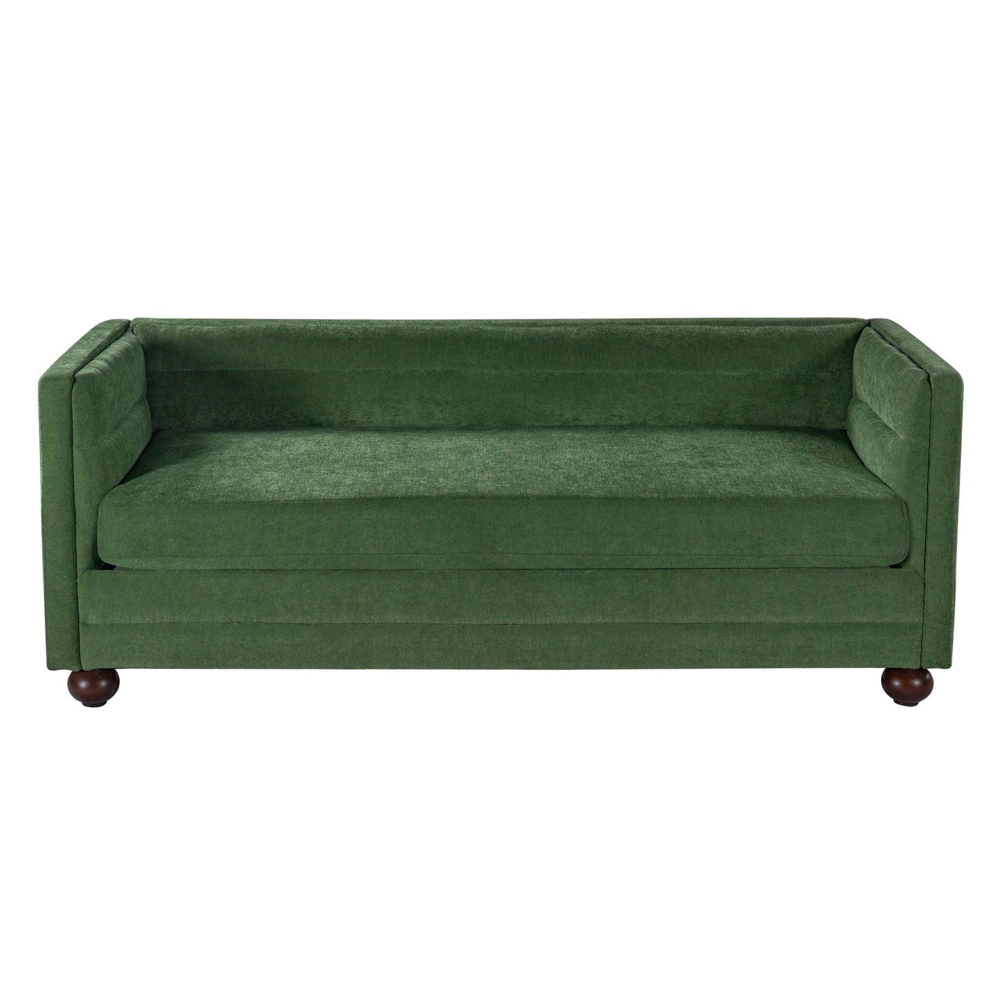 3 Seater Sofa Upholstery With Square Arms, Living Room Couch Noble House