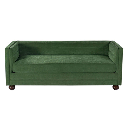 3 Seater Sofa Upholstery With Square Arms, Living Room Couch Noble House