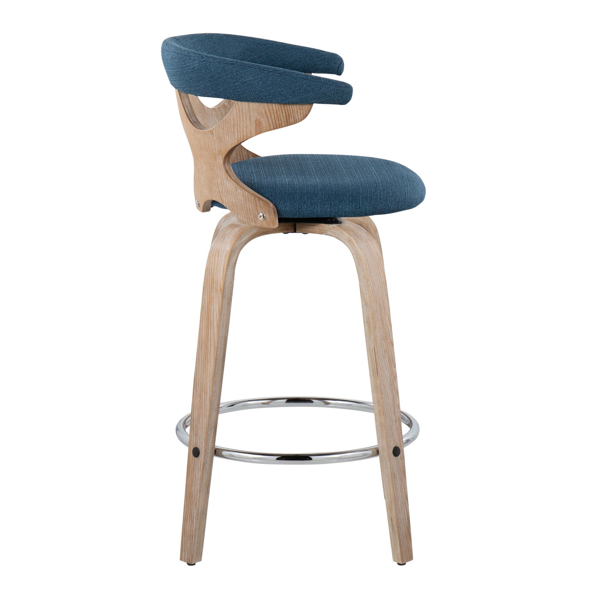 Gardenia - Mid Century Modern Fixed Height Counter Stool With Swivel (Set of 2) Lumi Source