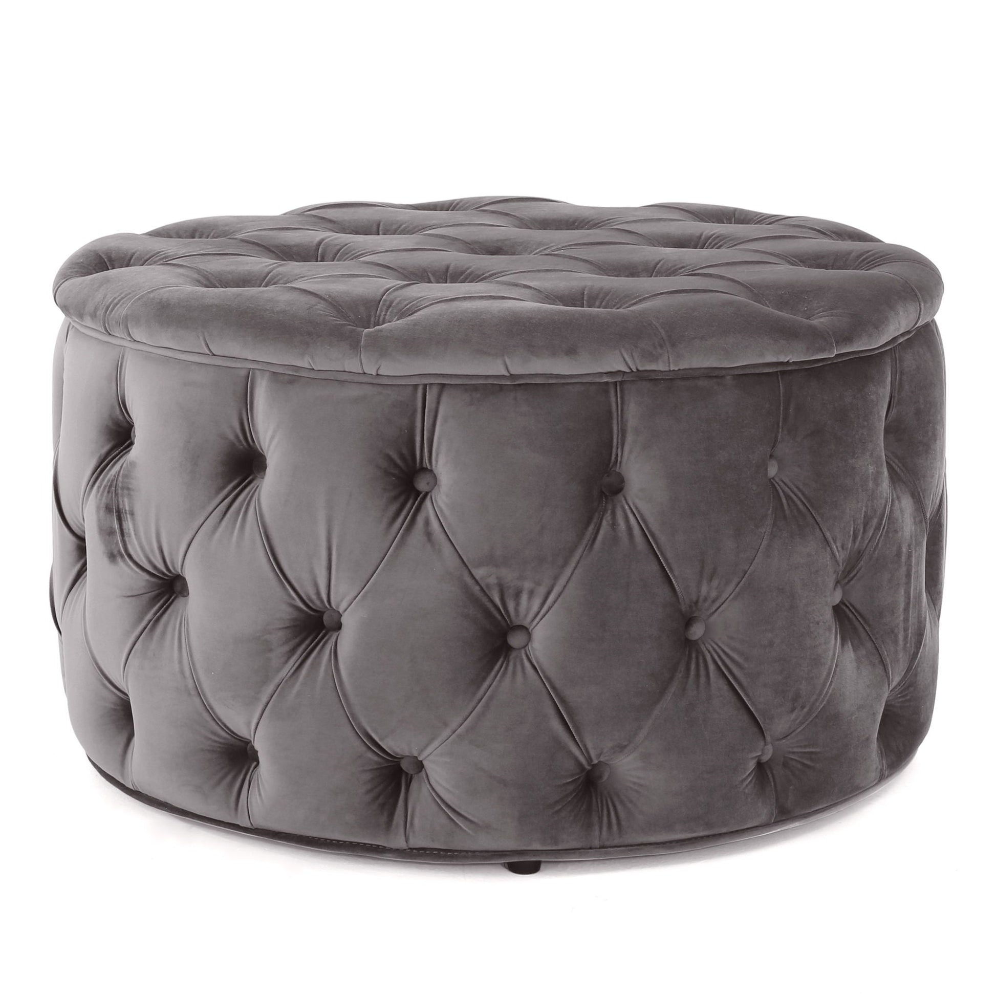 Modern Glam Ottoman Velvet Noble House