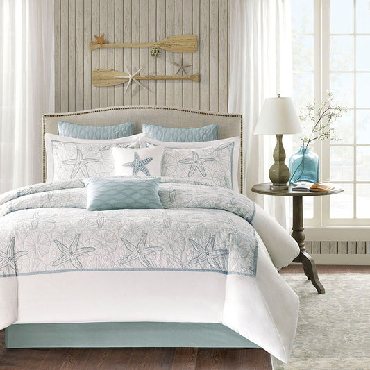 Maya Bay - Queen Comforter Set - White