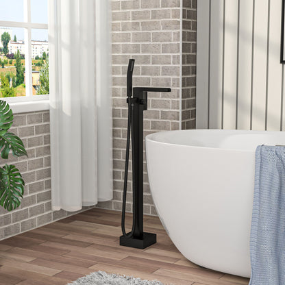 Freestanding Bathtub Faucet With Waterfall Tub Filler And Hand Shower Daily Nest