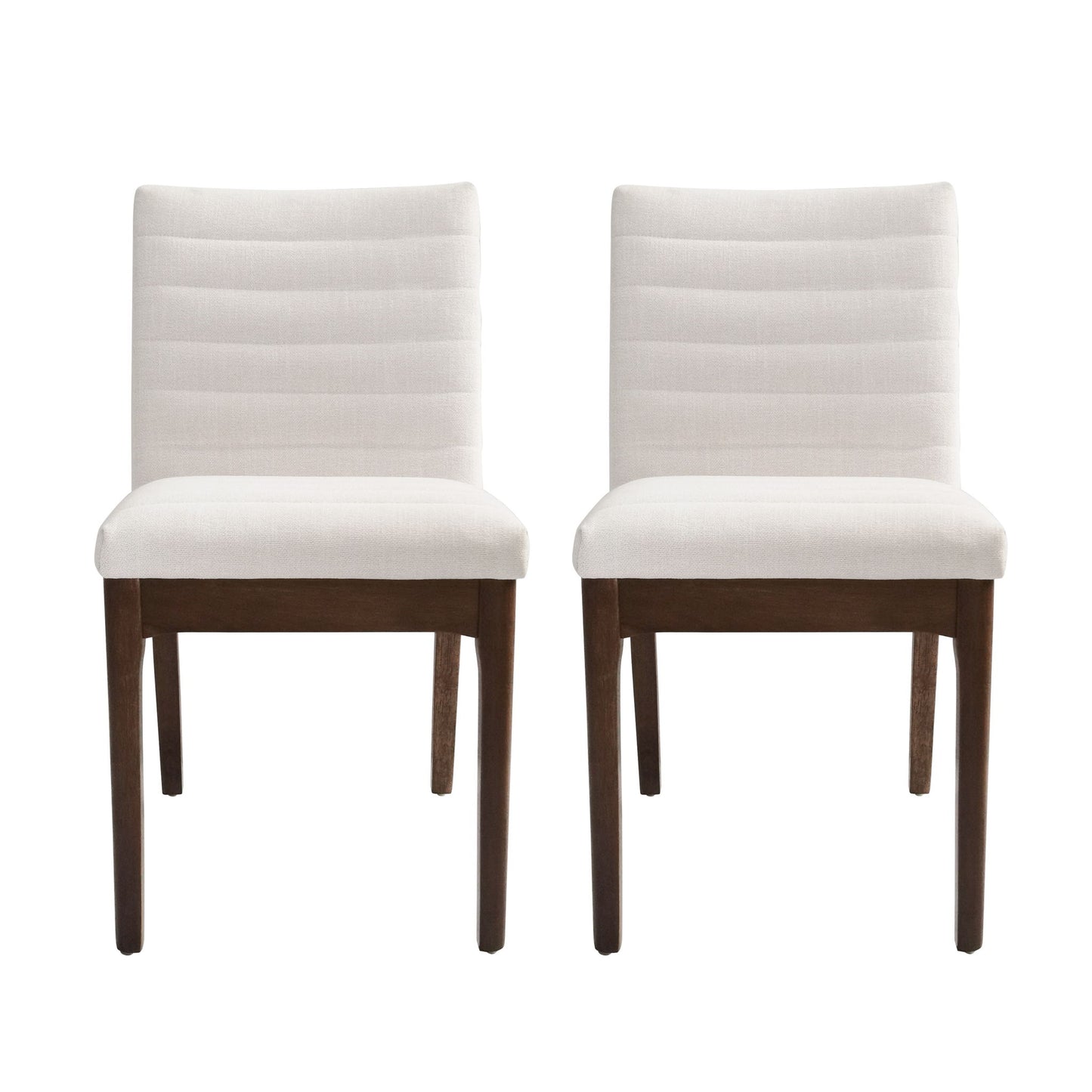 Upholstered Dining Chairs With Rubber Legs (Set of 2) Noble House