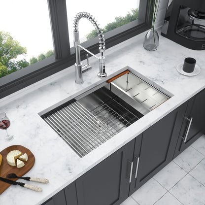 Single Bowl, Undermount Workstation, Kitchen Sink With Accessories Daily Nest