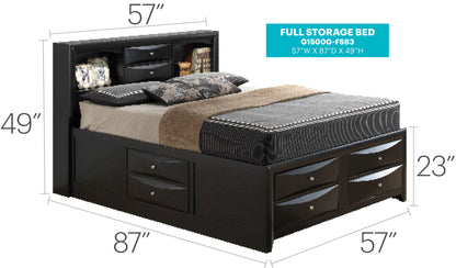 Modern Design Storage Bed With Bookcase Headboard Glory Furniture