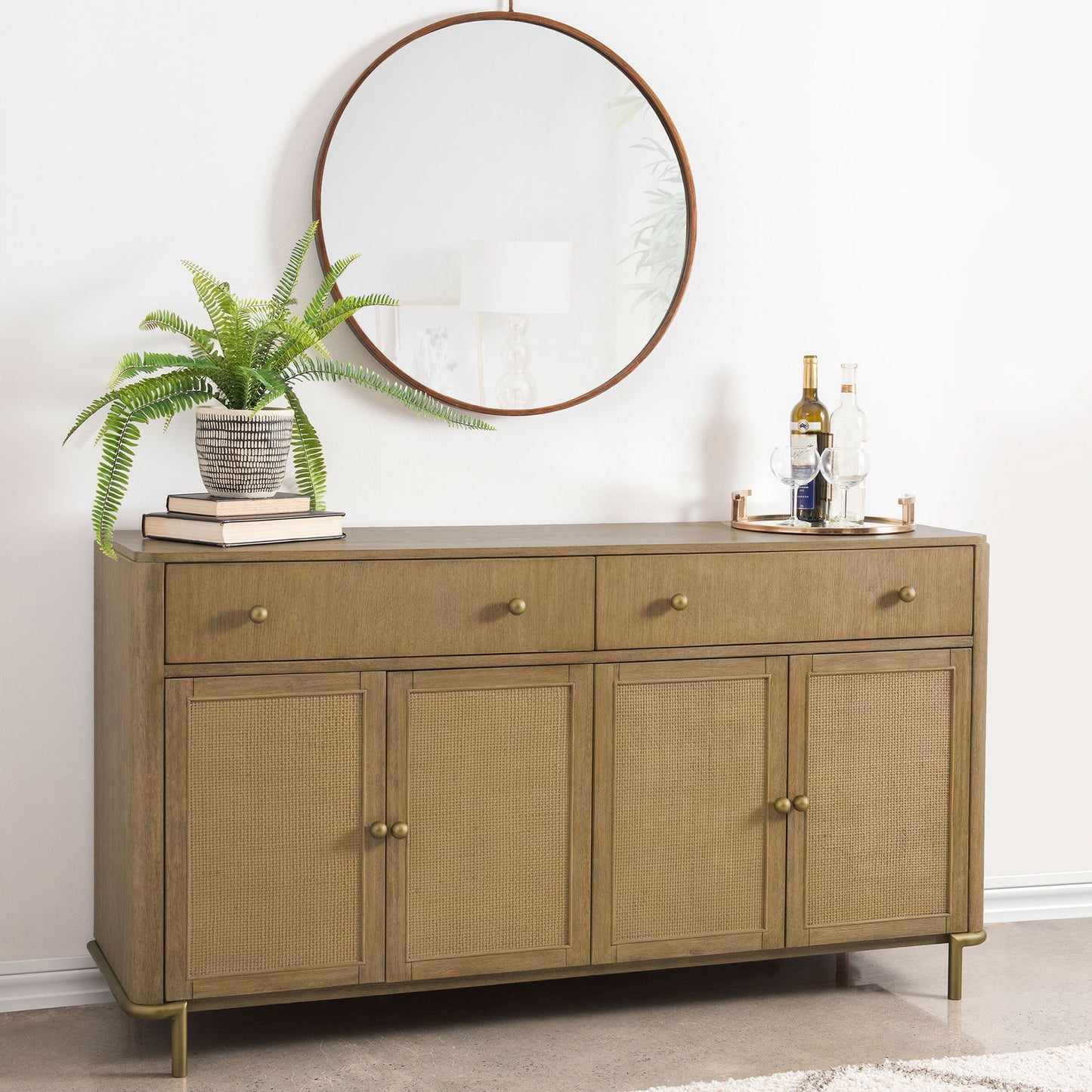 Benson - 2 Drawer Sideboard - Sand Furniture Max
