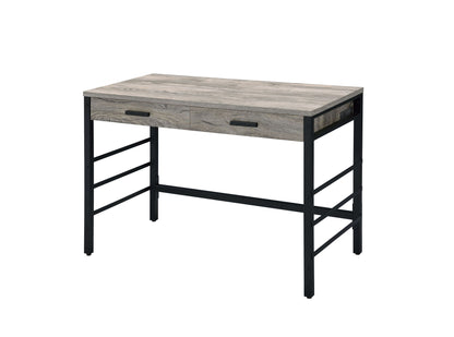 Disho - Weathered Writing Desk With USB - Oak Acme