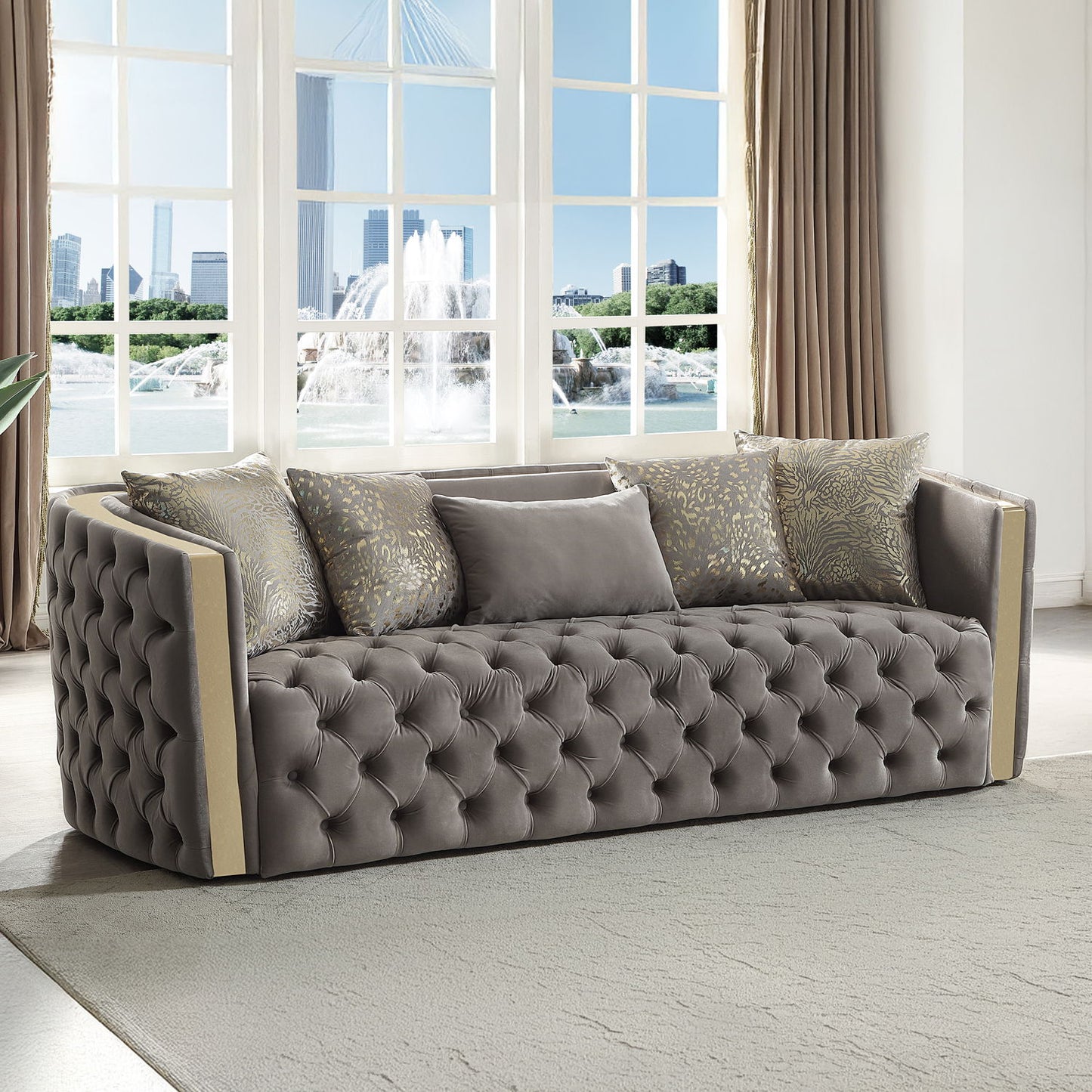 Naomi - Button Tufted Sofa Matrix Furniture Group