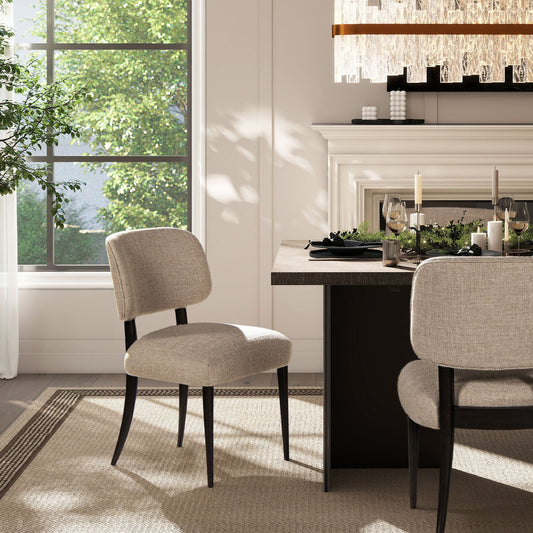Harriet - Split Back Upholstered Dining Side Chair (Set of 2) - Merino Gray Jennifer Taylor Home