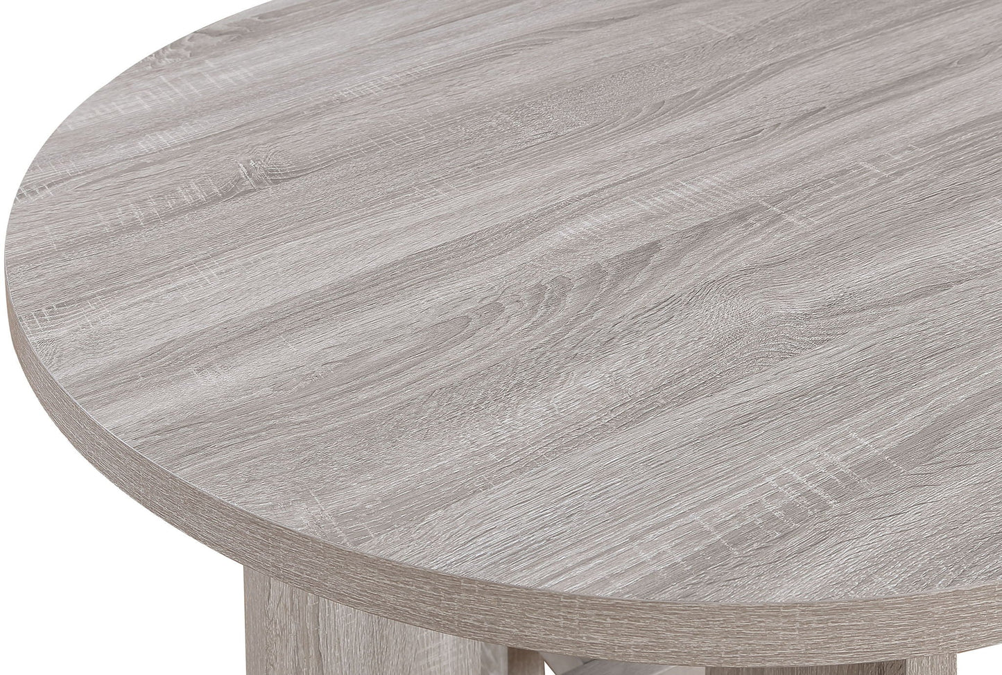 Amara - 5 Piece Round Dining Set Drift Wood - Drift Wood Crown Mark
