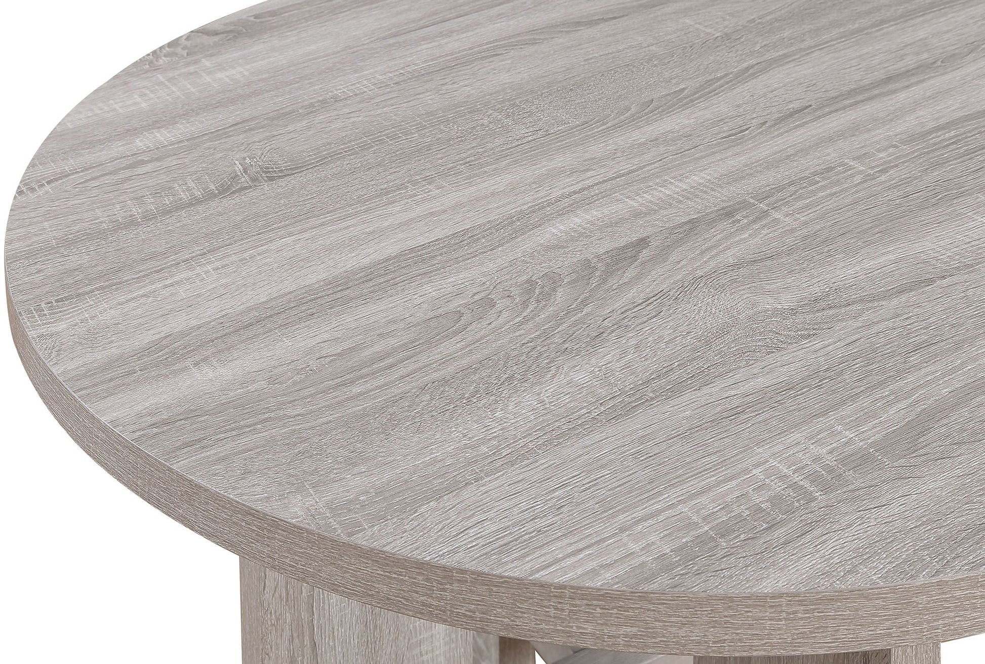 Amara - 5 Piece Round Dining Set Drift Wood - Drift Wood Crown Mark