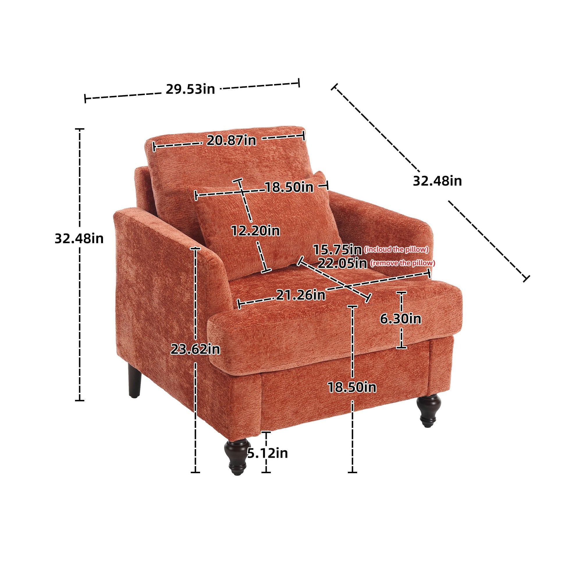 Modern Mid Century Wood Frame Armchair With Tufted Design Home Essentials