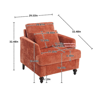 Modern Mid Century Wood Frame Armchair With Tufted Design Home Essentials